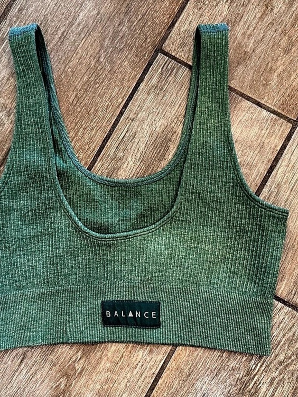Balance Green Crop Tank Top Like New Ladies Size Large